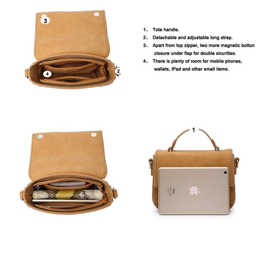 Load image into Gallery viewer, Crossbody Tote Bag Women Medium Square Purse Cross Body Ladies
