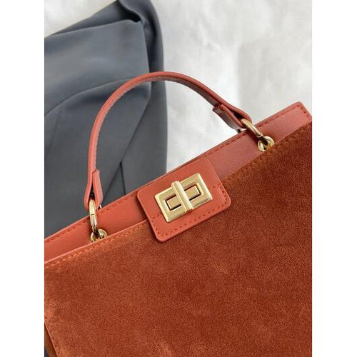 Load image into Gallery viewer, Designer Solid Color Handbag with Removable Strap
