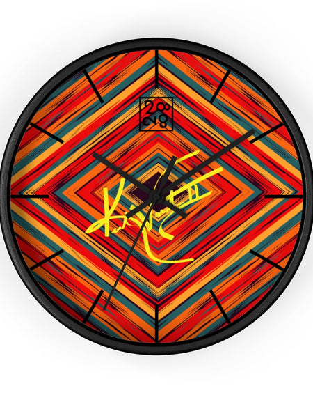 2882Time™ Boho Tribe Diamond Stripe Geometric Clock