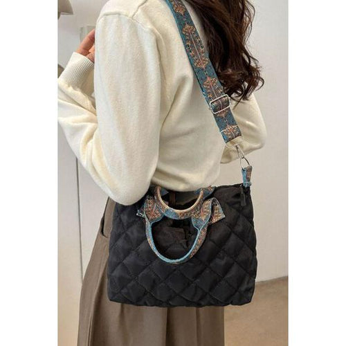 Load image into Gallery viewer, Designer Handbags Bubble Textured Printed Strap Handbag
