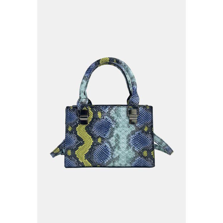 Snakeskin Print PU Leather Handbag