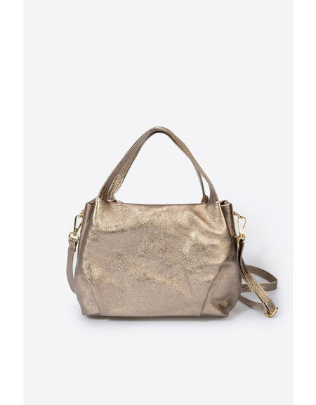 MAIA GOLD - Exquisite Women's Grain Leather Handbag