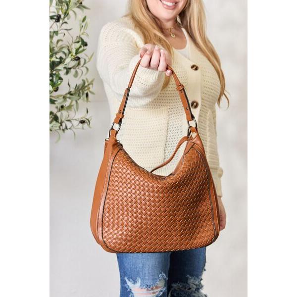 SHOMICO Elegant Woven Vegan Leather Handbag