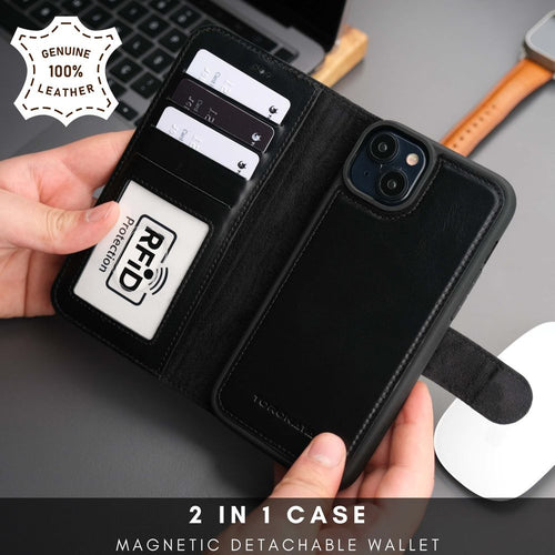 Load image into Gallery viewer, Casper Leather iPhone 15 Plus Wallet Case | MagSafe-1
