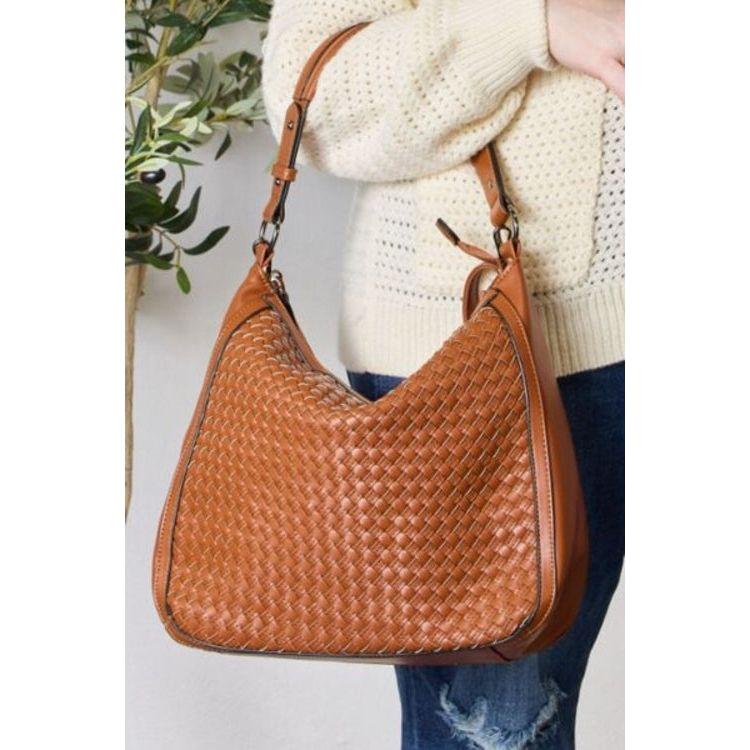 SHOMICO Elegant Woven Vegan Leather Handbag