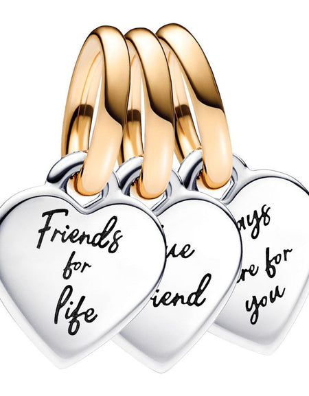 PANDORA CHARMS Mod. FRIENDSHIP TRIPLE SPLITTABLE-0