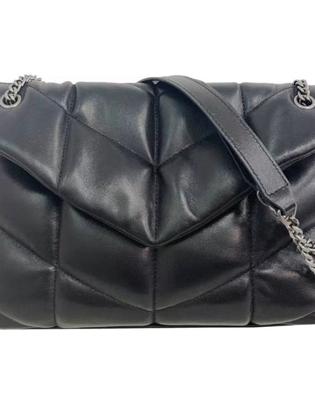 Puffer Shoulder Bag Chain Strap Puffy Crossbody Purse for Women Quilt