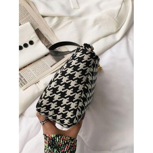 Load image into Gallery viewer, Houndstooth Polyester Handbag
