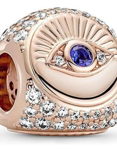 PANDORA CHARMS Mod. Hamsa. All-seeing Eye & Feather Three-sided-0