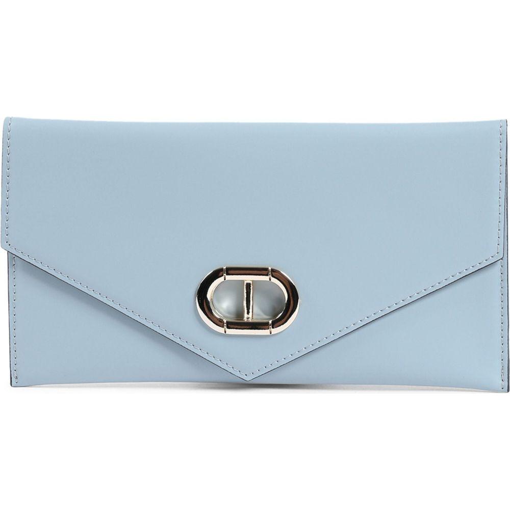 Leather Envelope Clutch - Light Blue