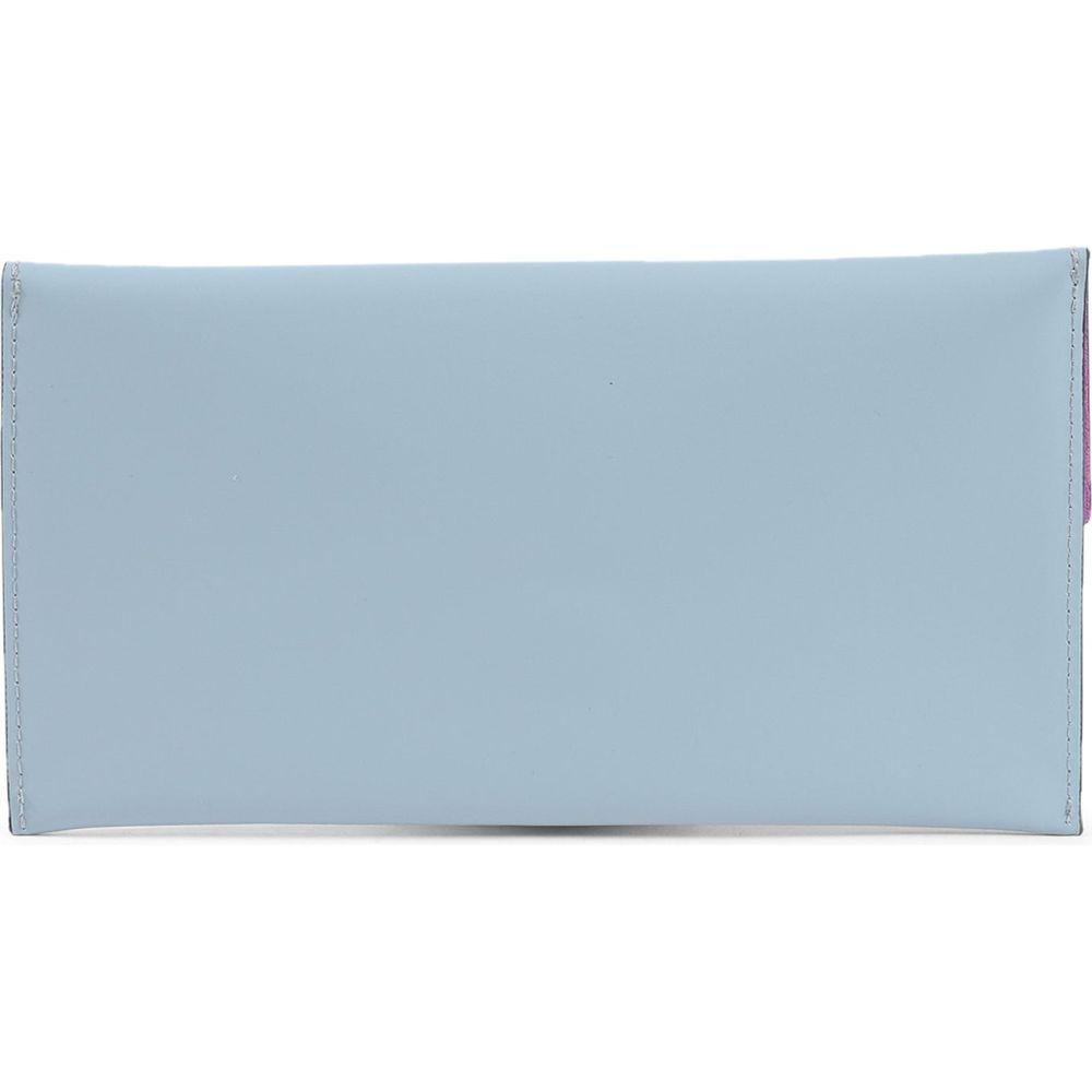 Leather Envelope Clutch - Light Blue