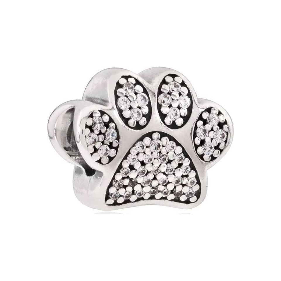 PANDORA JEWELRY Mod. SPARKLING PAW PRINT & HEART-0