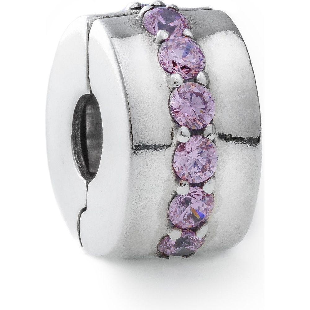 PANDORA CHARMS Mod. PINK SPARKLING ROW CLIP-0