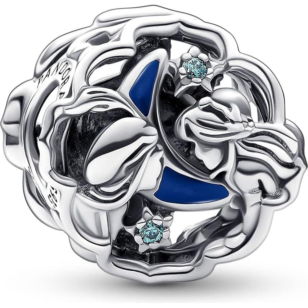 PANDORA CHARMS DISNEY COLLECTION Mod. ALADDIN. JASMIN & GENIE-0