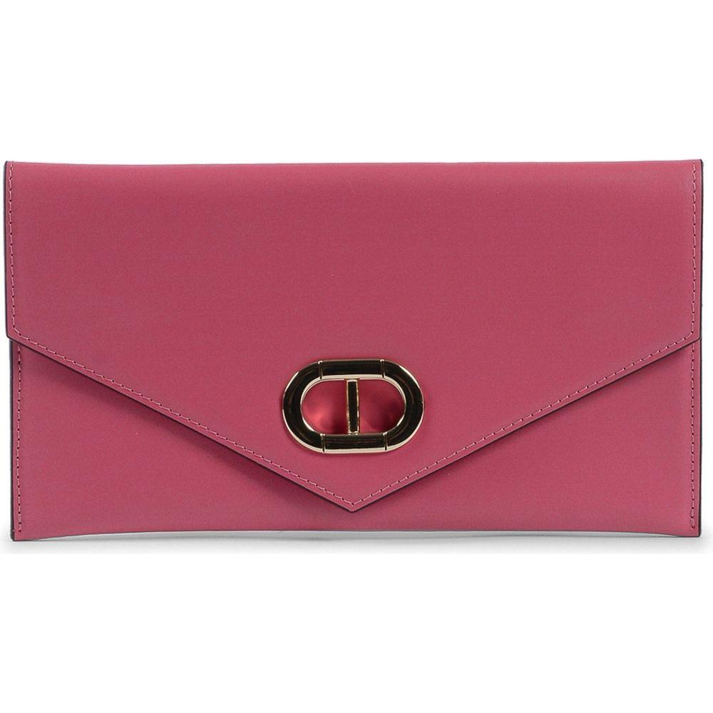 Leather Envelope Clutch Fuxia