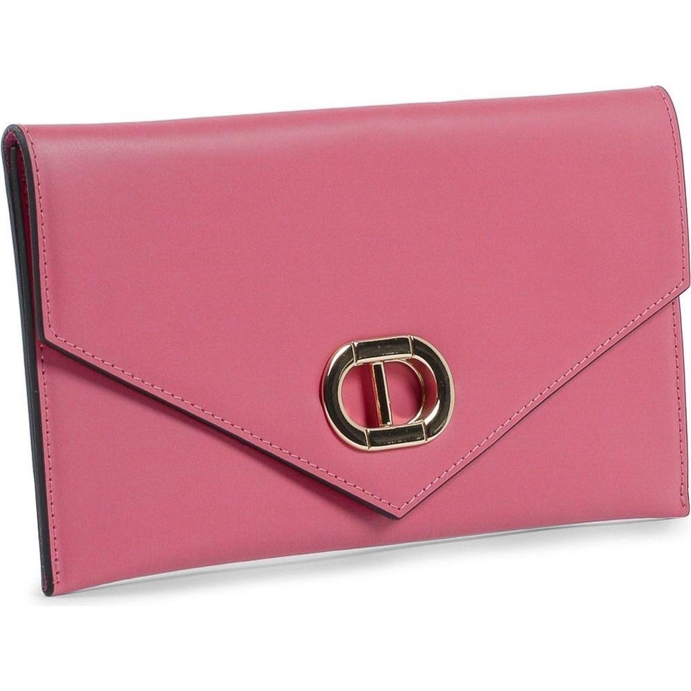 Leather Envelope Clutch Fuxia
