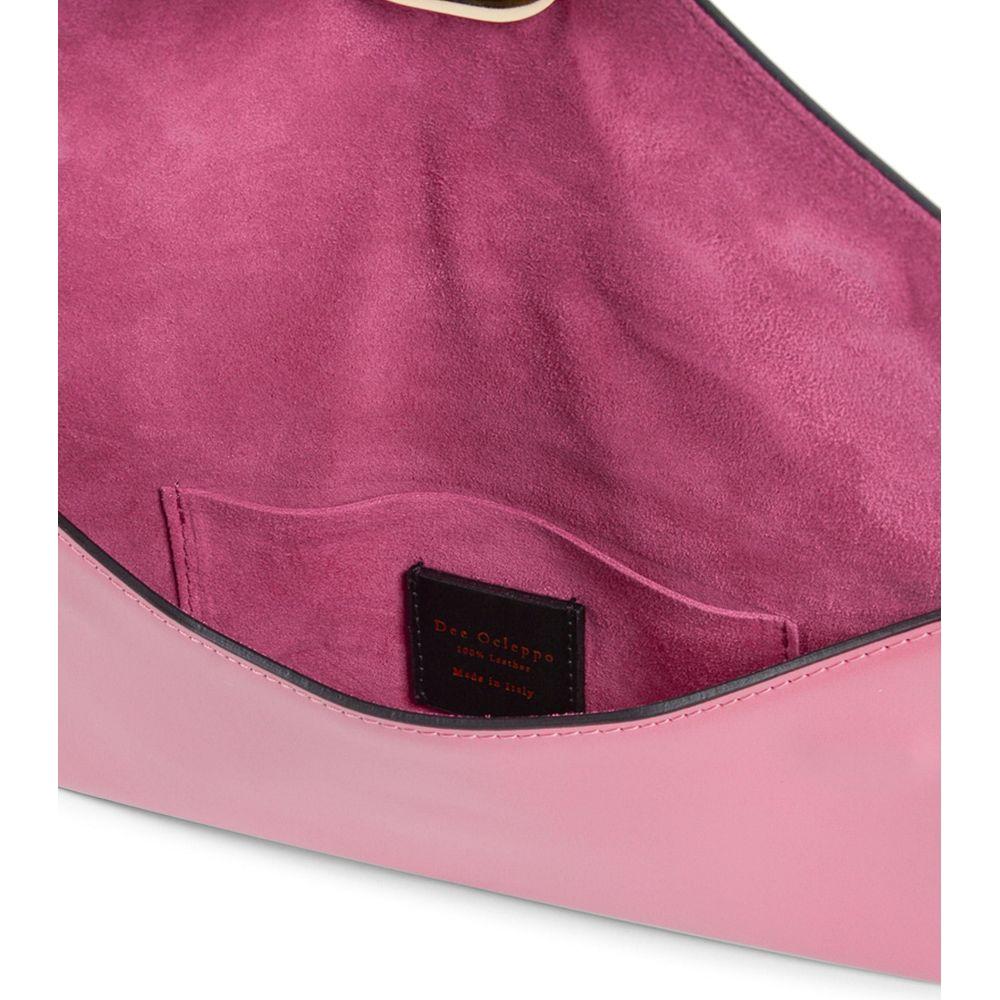 Leather Envelope Clutch Fuxia