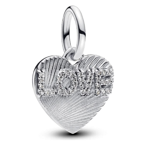 Load image into Gallery viewer, PANDORA CHARMS Mod. ENGRAVABLE LOVE HEART DANGLE-0
