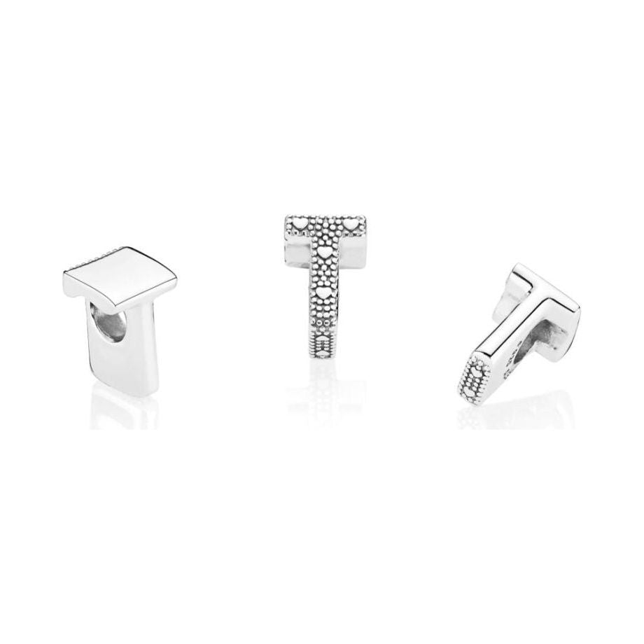 PANDORA CHARMS Mod. LETTER T SILVER-0