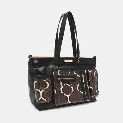 Load image into Gallery viewer, Nicole Lee USA Geometric Pattern Large Handbag
