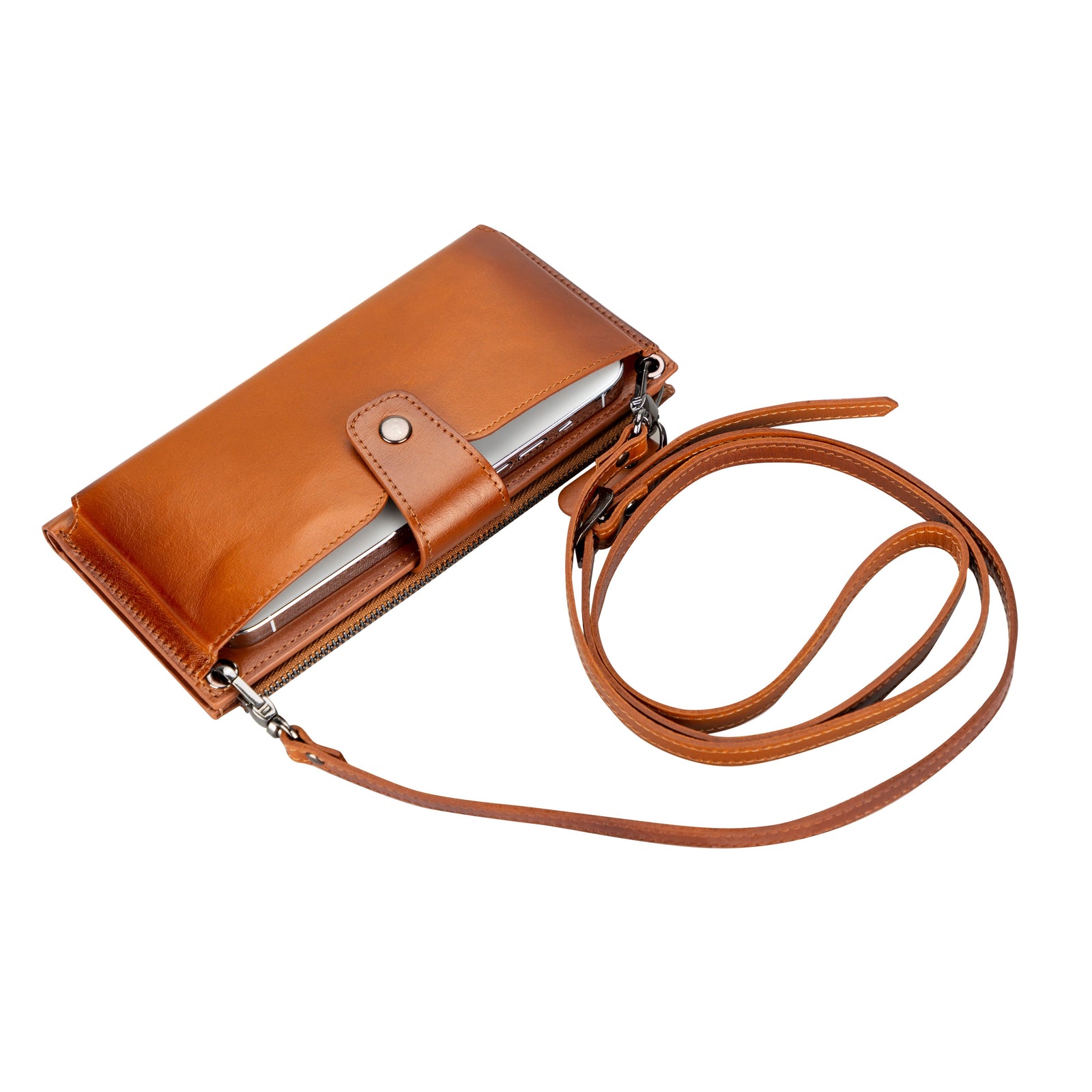 Lozan Strap Leather Crossbody Wallet-1