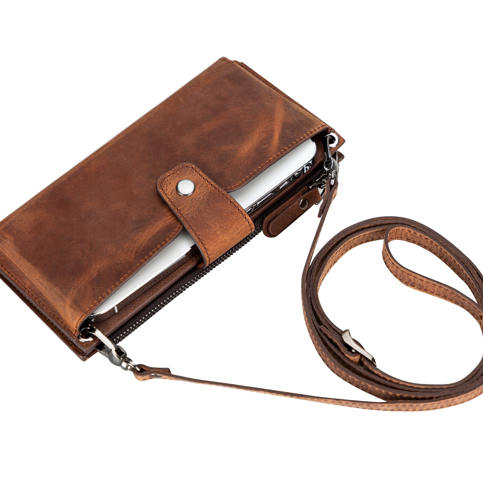 Lozan Strap Leather Crossbody Wallet-0