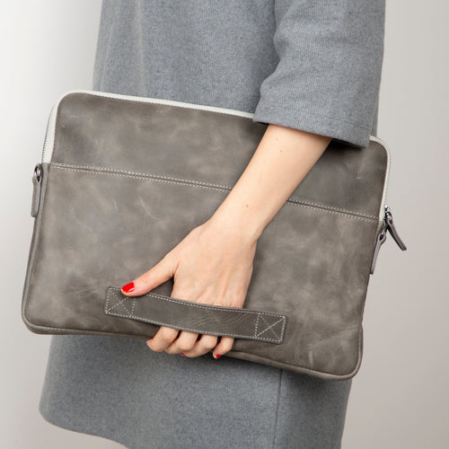 Load image into Gallery viewer, Awe Leather Laptop / Tablet Sleeve-10
