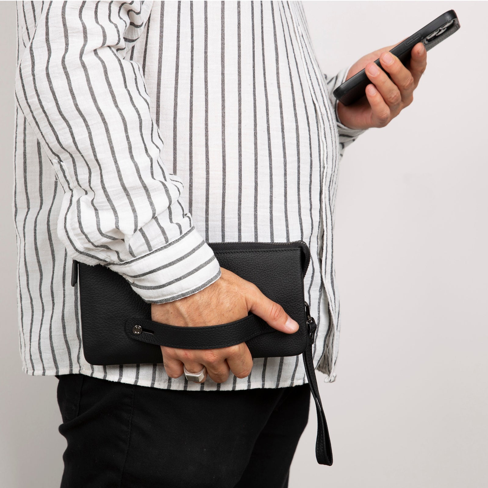 Majeste Leather Clutch Bag-2