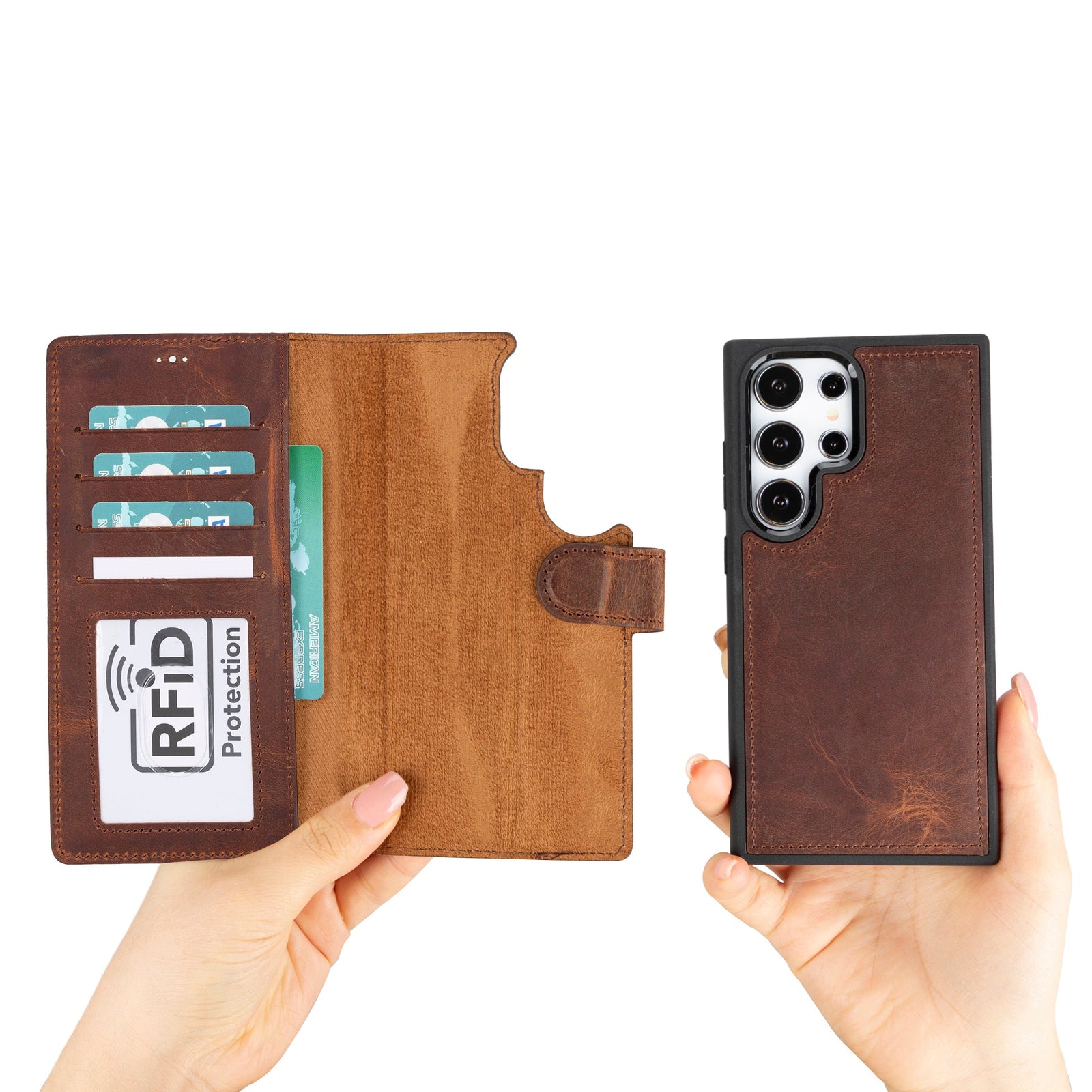 Magic Samsung Galaxy S24 Ultra Leather Detachable Wallet Case-2