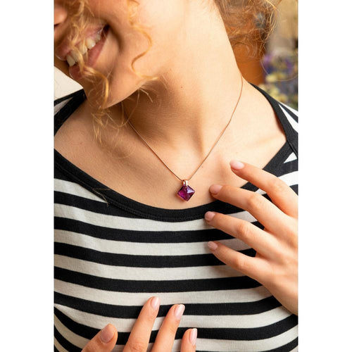 Load image into Gallery viewer, Facet Princess Pendant Necklace JS.0031-4
