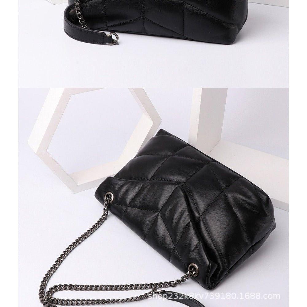 Puffer Shoulder Bag Chain Strap Puffy Crossbody Purse for Women Quilt - A Luxurious Accessory