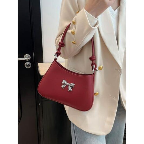 Load image into Gallery viewer, Bow PU Leather Knotted Strap Handbag – An Epitome of Elegance
