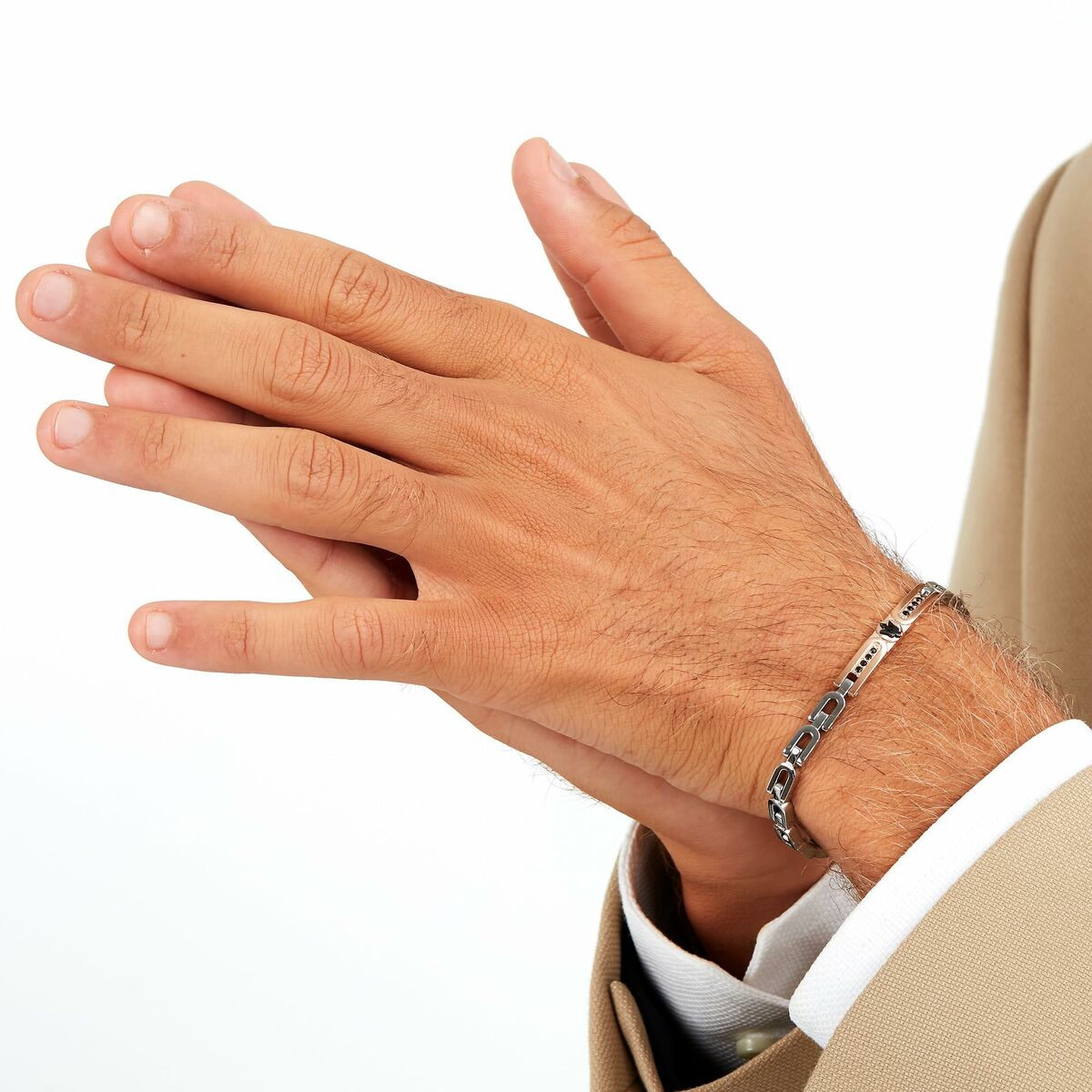 Men's Bracelet Maserati Stainless steel 21,5 cm Silver-2