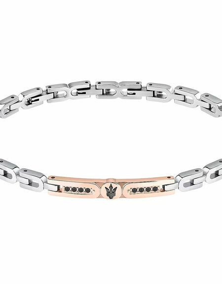 Men's Bracelet Maserati Stainless steel 21,5 cm Silver-0