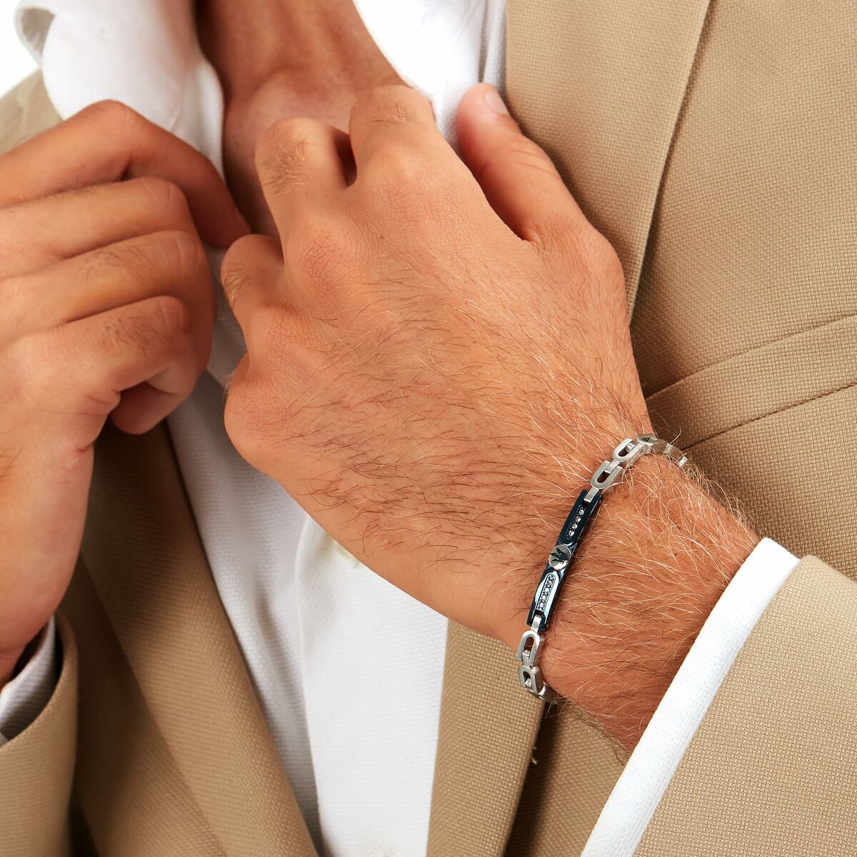 Men's Bracelet Maserati Stainless steel 21,5 cm Silver-3