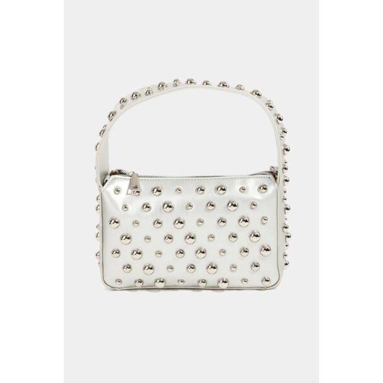 Fame Ball Studded Square Handbag: A Statement of Elegance