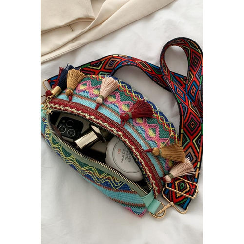 Load image into Gallery viewer, Bohemian Sling Bag with Tassels
