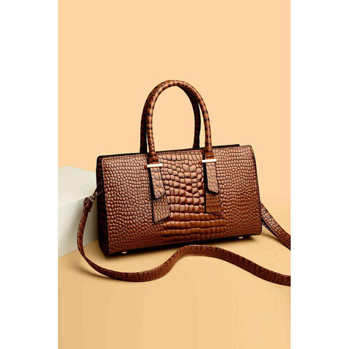 Load image into Gallery viewer, Designer Textured PU Leather Handbag - A Statement of Elegance
