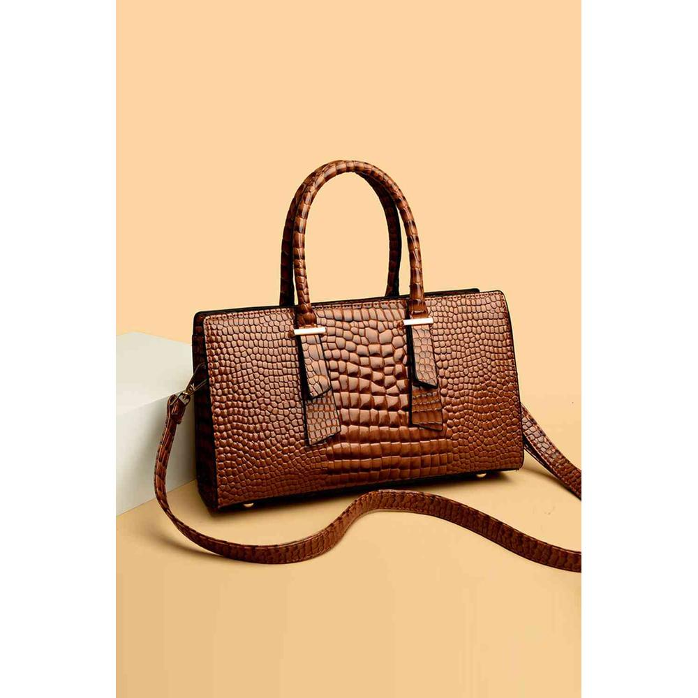 Designer Textured PU Leather Handbag - A Statement of Elegance