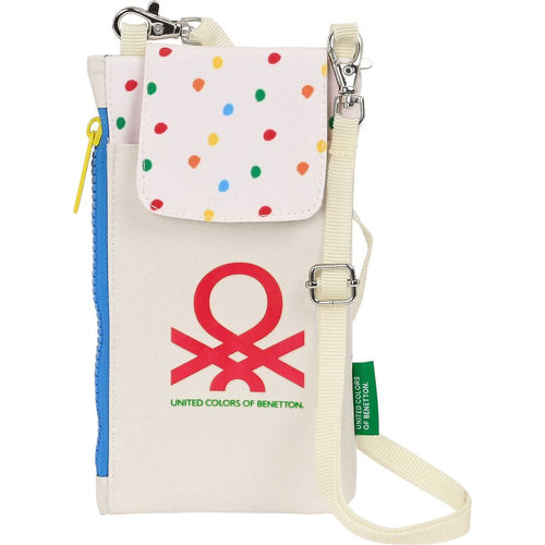 Load image into Gallery viewer, Purse Benetton Topitos White 10 x 19 cm Mobile cover-0
