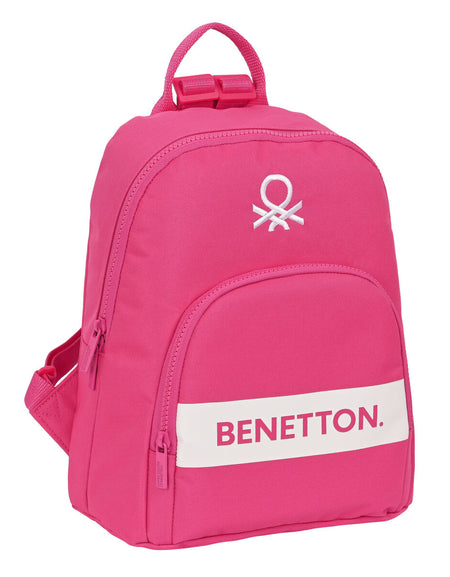 Casual Backpack Benetton Raspberry Fuchsia 13 L-0