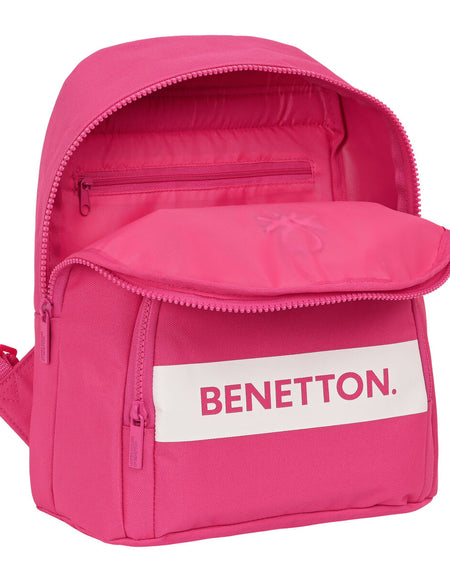 Casual Backpack Benetton Raspberry Fuchsia 13 L-1