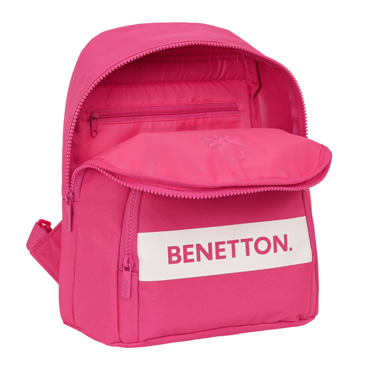 Casual Backpack Benetton Raspberry Fuchsia 13 L-1