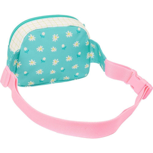 Load image into Gallery viewer, Belt Pouch Peppa Pig Pretty flowers Yellow Mint 14 x 11 x 4 cm-1

