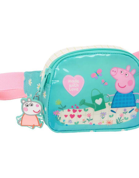 Belt Pouch Peppa Pig Pretty flowers Yellow Mint 14 x 11 x 4 cm-0