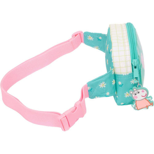 Load image into Gallery viewer, Belt Pouch Peppa Pig Pretty flowers Yellow Mint 14 x 11 x 4 cm-2
