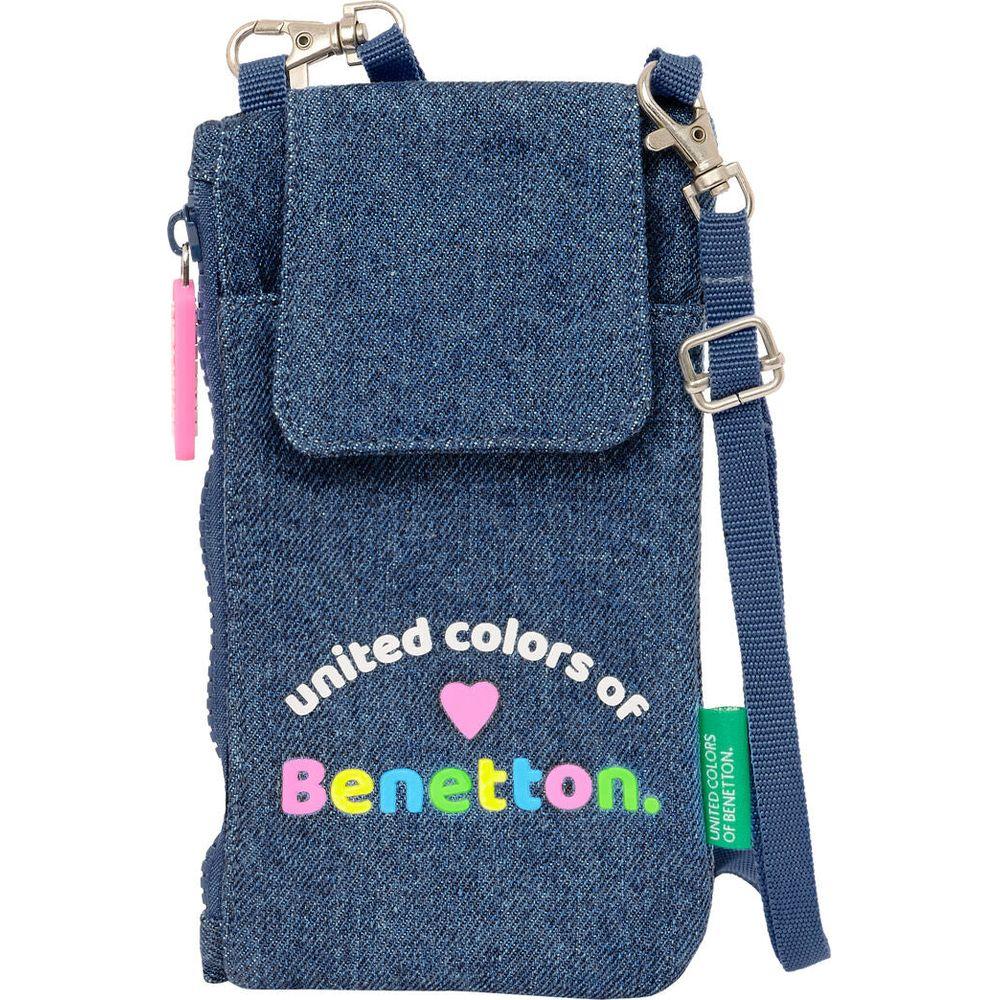 Purse Benetton Denim Mobile Bag Blue-0