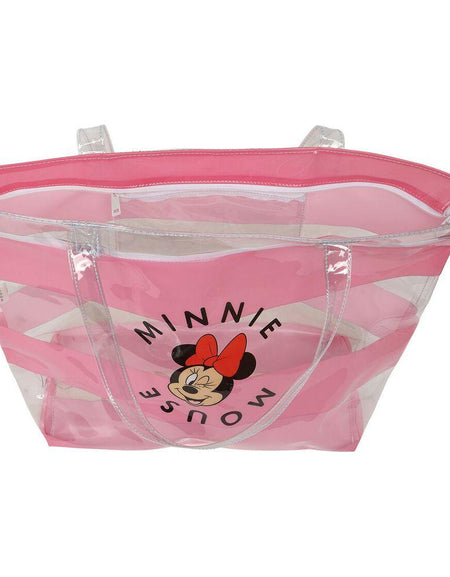 Women's Handbag Minnie Mouse Beach Pink Transparent-1