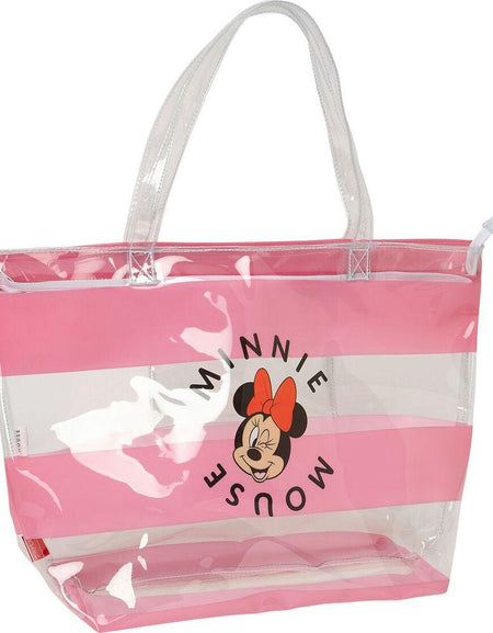 Women's Handbag Minnie Mouse Beach Pink Transparent-0