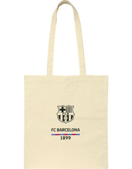 Bag F.C. Barcelona Beige Cotton-0